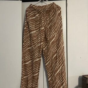 Wide leg linen pants
